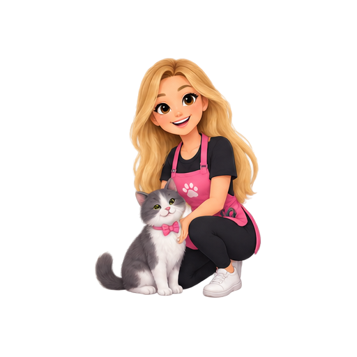 Tosadora junto de um gato